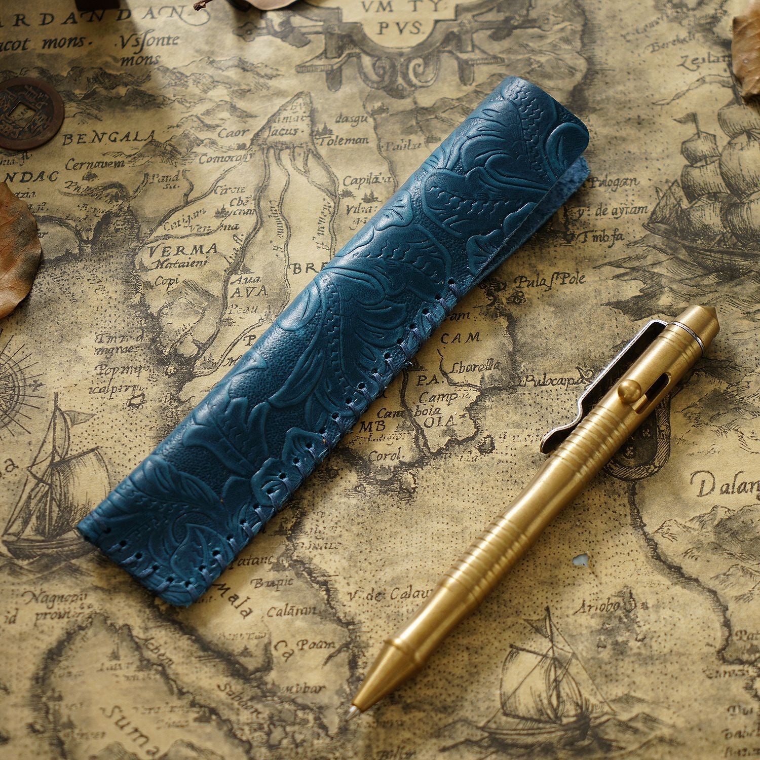 Wholesale Retro Pure Handmade Head Layer Cowhide Creative Pen Bag